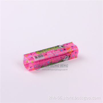New Design Custom Printed Coiling Block Shape Plastic Toy Packaging Bags
